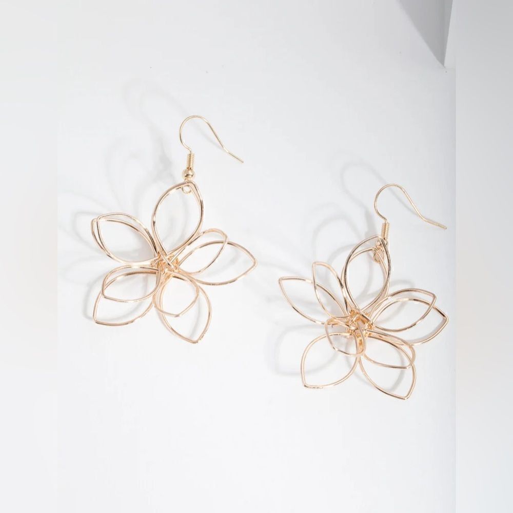 Flower dangle earrings N898